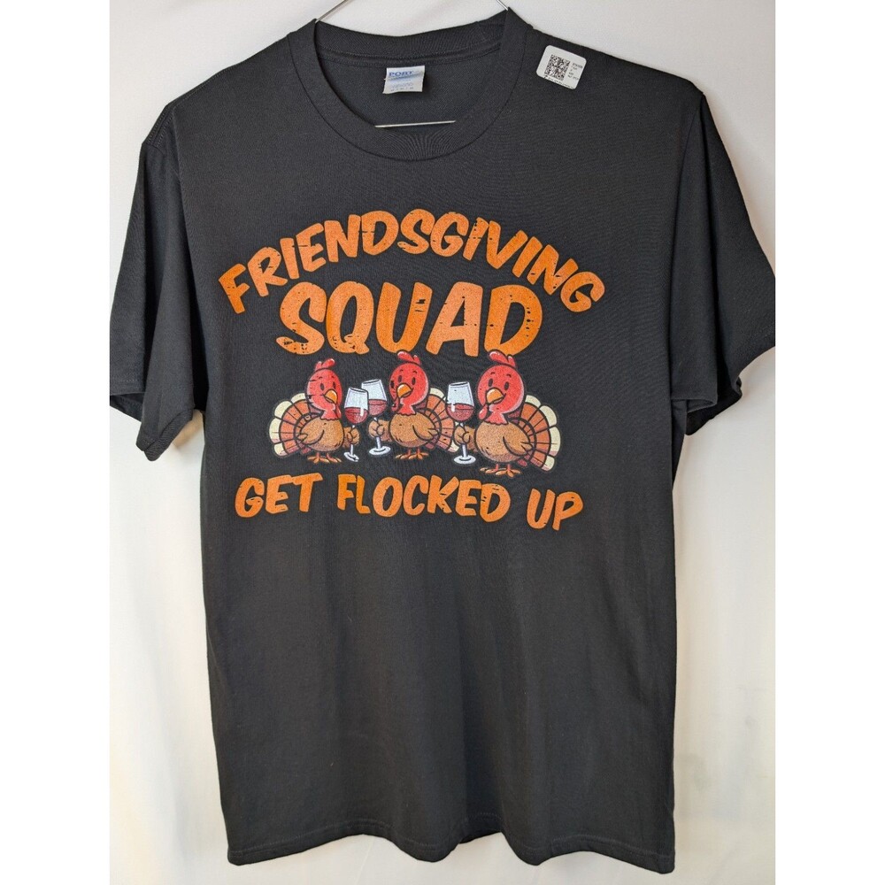 🦃 Title (80 characters max):Friendsgiving Squad Turkey Shirt Funny...